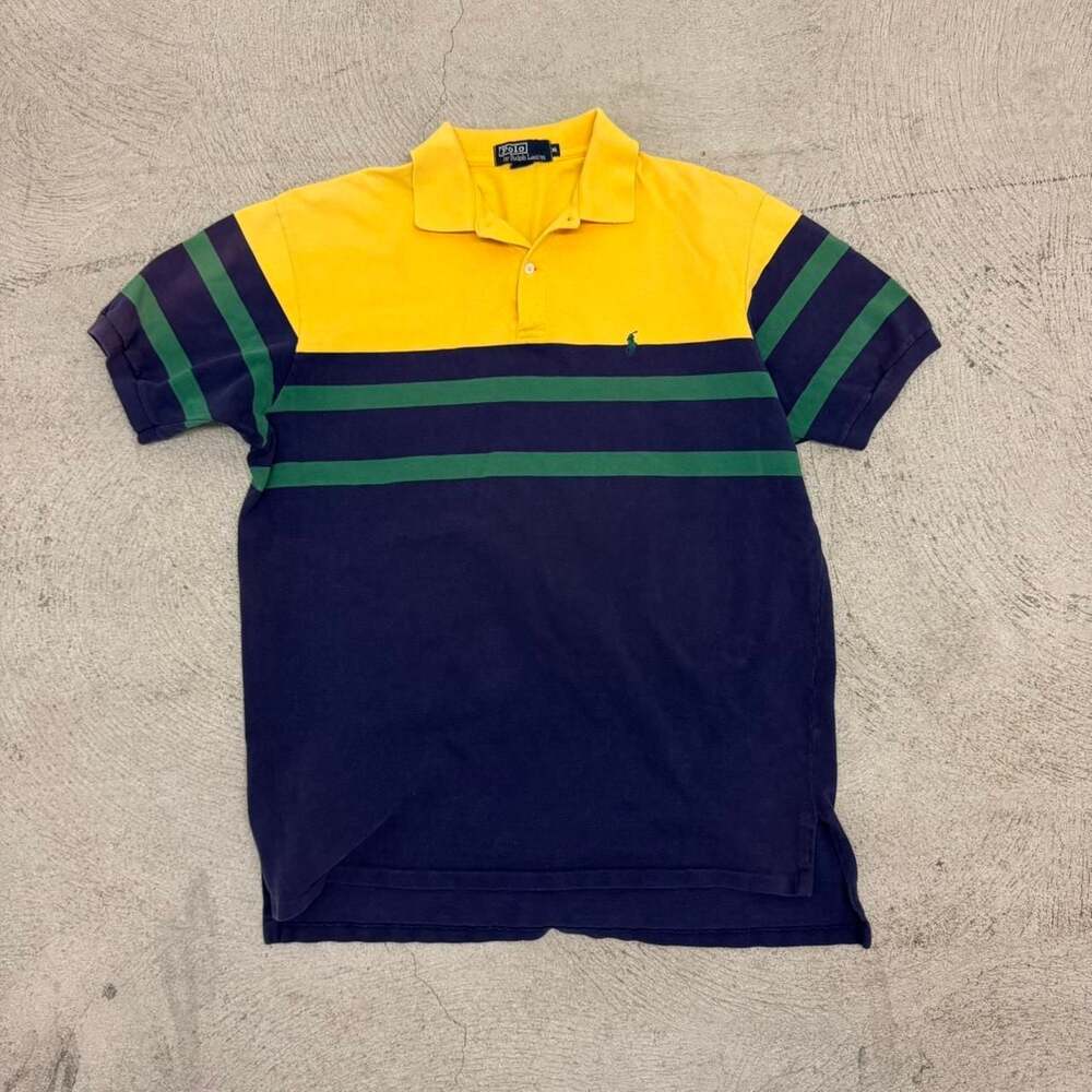 Vintage Polo Ralph Lauren Striped Polo Shirt Made in USA